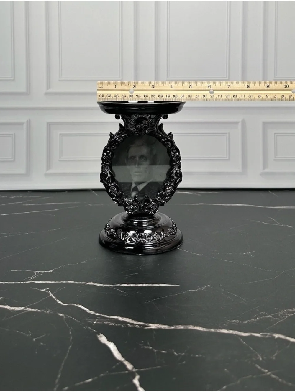 Bath & Body Works Goth Halloween Holographic Portrait Frame 3 Wick Candle Holder